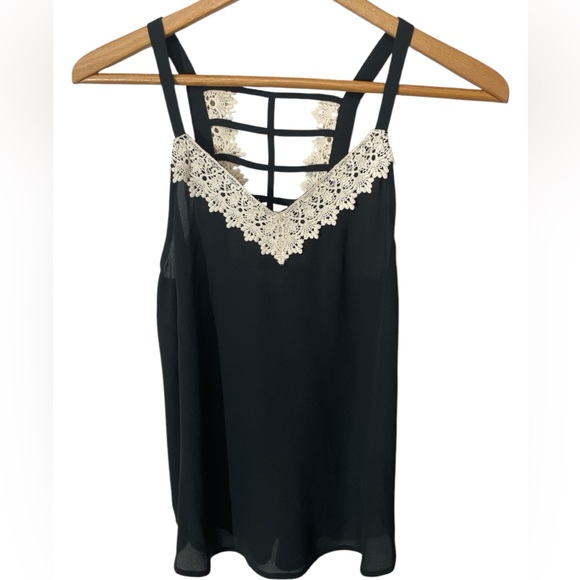 c Tops - #H38 Black dressy tank top Small Sm